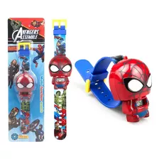 Reloj Digital 3d Para Niños Superheroes Marvel Disney Regalo