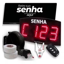 Kit Atendimento Filas Com Painel Senhas Dispenser E Bobina