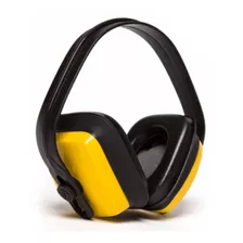 Protector Auditivo Tipo Copa Vincha Auriculares Fravida 4005 Color Negro Y Amarillo