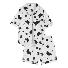 Conjunto De Pijama De Dos Piezas For Mujer, Pijama De Vaca