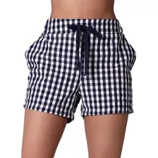 Short Casual Recto Mujer Azul Stfashion 53004622