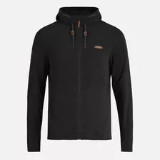 Poleron Hombre Stripes Nano-f Full Zip Hoody Negro Lippi