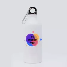 Botella De Aluminio Personalizada / Color Blanco