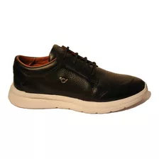 Zapatillas Hombre Urbanas Red Horn 2061 Cuero Negro Azul