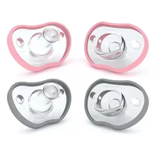 Chupeta Nanobebe Active 0-3m Rosa/cinza Importado Eua