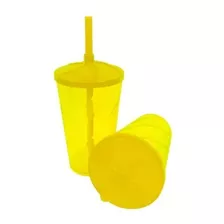 17 Vasos Twister 300 Ml Con Tapa Y Sorbito 