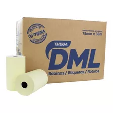 Dml Bobina Para Cupom Fiscal Ecf Pdv Recibo 80x40 Cx30 Cor Amarelo