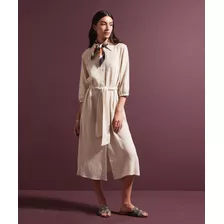 Vestido Mujer Patprimo M/l Beige Viscosa 30170850-10020