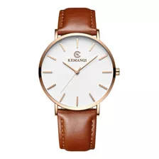 Reloj De Pulsera De Cuarzo Para Hombre, Correa De Piel Autén