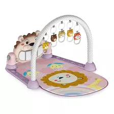 Tapete De Atividades Musical Bebê Piano Lion Rosa Maxi Baby