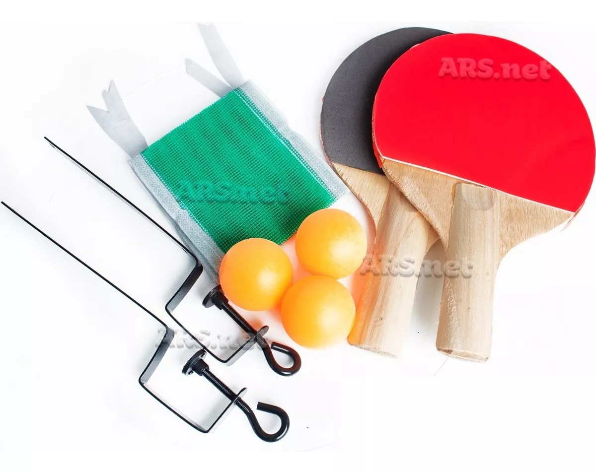 Raquete Tênis De Mesa Kit Ping Pong Bolinhas Suporte C/ Rede