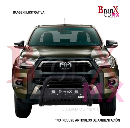 Burrera Bronx Black 2 Faros Toyota Hilux 2006-2015 Foto 8