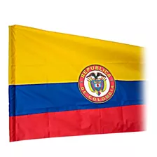 Bandera Colombia Con Escudo 1mtr X1.5mt Exterior Grande