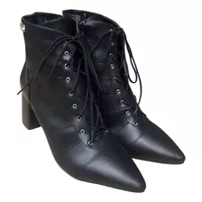 Bota Feminina New Mestiço Com Cadarço Ref 264.2294