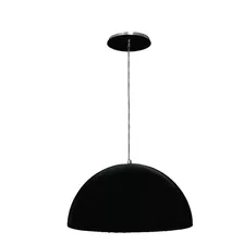 Pendente Preto Meia Lua Acrílico 35cm Bivolt Sala Quarto Bar