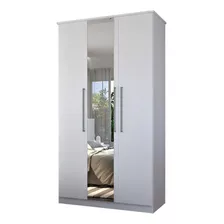 Guarda-roupa Solteiro 3 Portas Com Espelho 973e1p Branco