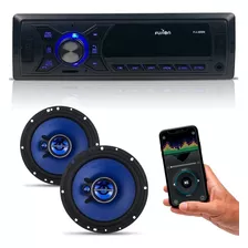 Mp3 Rádio Fujion Bluetooth + Falante Triaxial 6 Hurricane