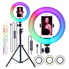 Ring Light Colorido Rgb Com Função Normal Anel De Led Hing