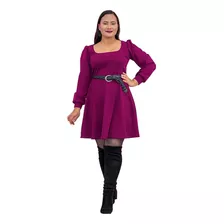 Vestido Corto Acampanado Otoño Invierno Bucaneras Fiest I100