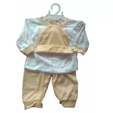 Ropa Conjunto Bebe Talle S Algodon Set 3 Piezas