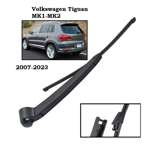 Volkswagen Tiguan 2007-2023 Brazo + Plumilla Trasera Foto 2