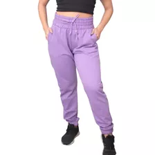  Calça Jogger Ribana Feminino Flanelada Cós Alto E Bolso 