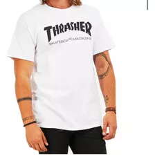 Camiseta Thrasher Skate Mag Branca Original Algodão Premium 