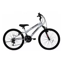 Bicicleta Aro 24 Cairu Extreme 18v Suspensão- Branco / Preto