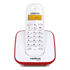 Telefone Sem Fio Para Residencial Escritório Ts 3110 Vermelho E Branco Intelbras