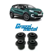 Kit 4 Bucha Bandeja Dianteira Captur 2017-2021 Grazzimetal