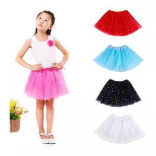 Saia Tutu Glitter Saia Tule Infantil Festa Fantasia 30cm