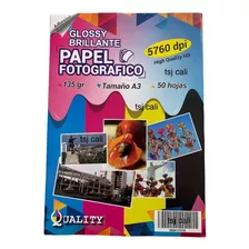 50 Hojas Papel Foto Adhesivo Brillante Tamaño A3 (tabloide)