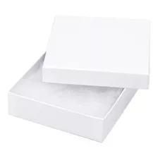 Cajas Para Joyas, Color Blanco, 3.5 X 3.5 X 7/8 Pulgadas, 6 
