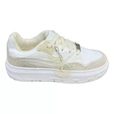 Tênis Feminino Sal E Pimenta 00052 Branco/bege