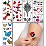 Kit De Tatuajes Temporales 3 A 5 Dias Codigo 3d 9x19 Cm