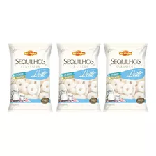 Kit 03 Sequilhos Leite Sem Lactose E Sem Glúten 300g Nazinha