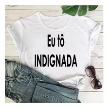 Camiseta Linda Rosa Feminina Casual Frase Coberta De Razão