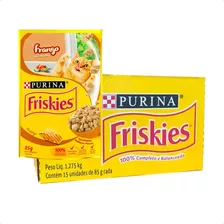 15 Ração Úmida Friskies Frango Ao Molho P/ Gatos Adultos 85