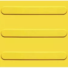 10 Un Piso Tátil Direcional 25x25 Em Pvc Amarelo