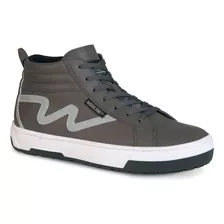 Tenis Bota Motociclista Hombre Moto Biker Wkl 80206 Gris