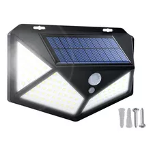 Panel Reflector Solar 100 Led Sensor Movimiento Ip65 Color De La Carcasa Negro Color De La Luz Blanco Neutro