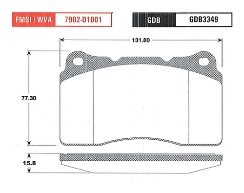 Balata Trw Del. Mitsubishi Lancer 2003-2006 Evolution 1 Jgo Foto 2