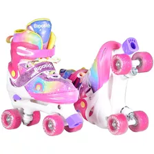 Patines Rollers 4 Ruedas Unicornio Nena Niña Extensible 