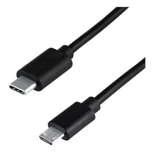 Cable Tipo C A Micro Usb Negro 1,8 M Carga Rápida Argomtech 