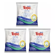 Algodão Em Bolas Hidrófilo Topz Pacote 50g Kit C/3 Un