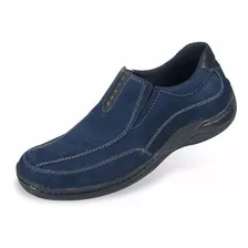 Botines Zapato De Hombre, Zapato De Cuero Azul Envio Gratis