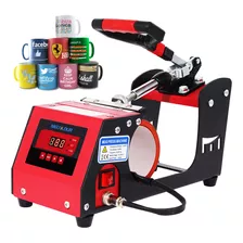 11oz Prensa Térmica Canecas Sublimador Touch Screen Mecolour Cor Vermelho/preto 110v