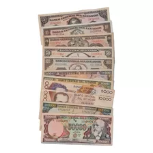 Billetes De Ecuador Juego De 5 A 50000 Sucres 11 Billetes