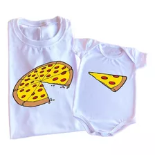 Kit Pai E Filho(a) - Estampa Pizza - Dia Dos Pais