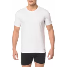 Kit 2 Camisetas Calvin Klein Cotton Gola V-neck Moda Combo